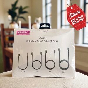 🚨NEW🚨iPhone Type-C Charging Cables (4 Pack)Variety of sizes.Fast Charge & Data